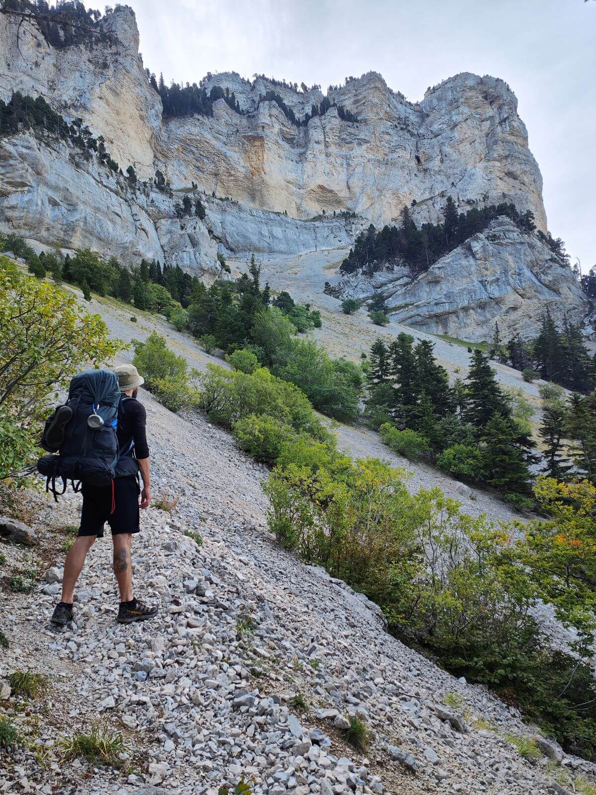 randonneur dans le Vercors